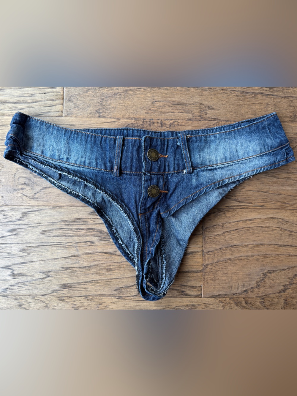 Denim booty shorts